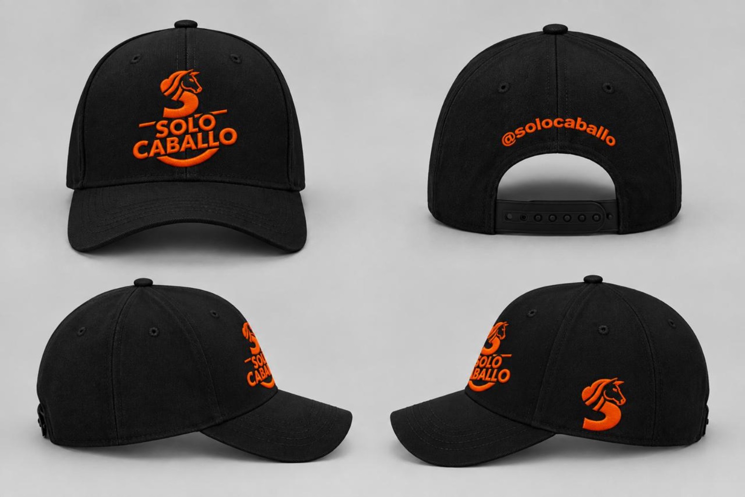 Negra con logo naranja